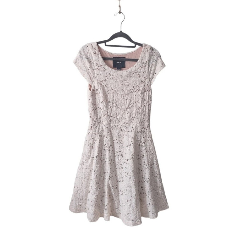 Maeve Anthropologie White Mayflower Lace Dress Womens Small Lined Bridal Shower